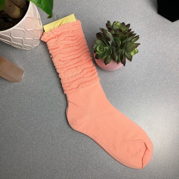 Peach Ruffle Boot Socks - Picture 4 of 4